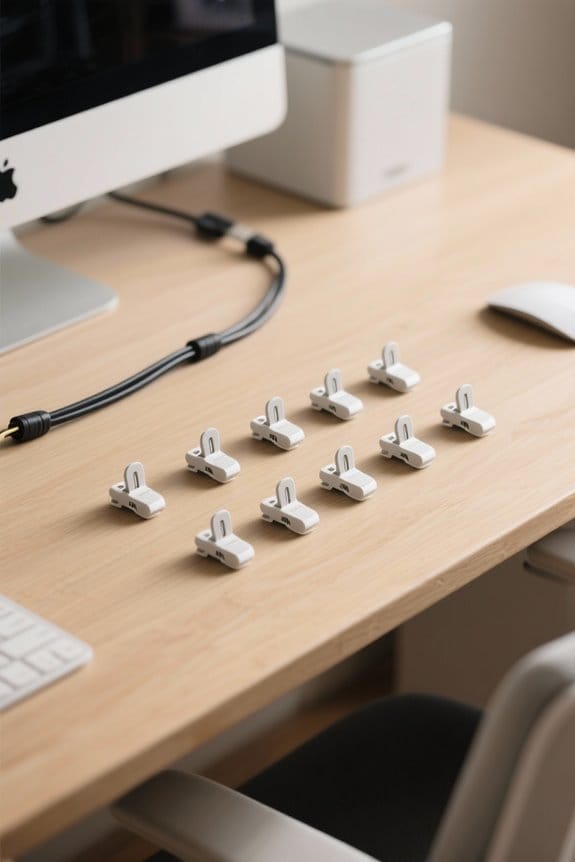 adhesive clips for organization