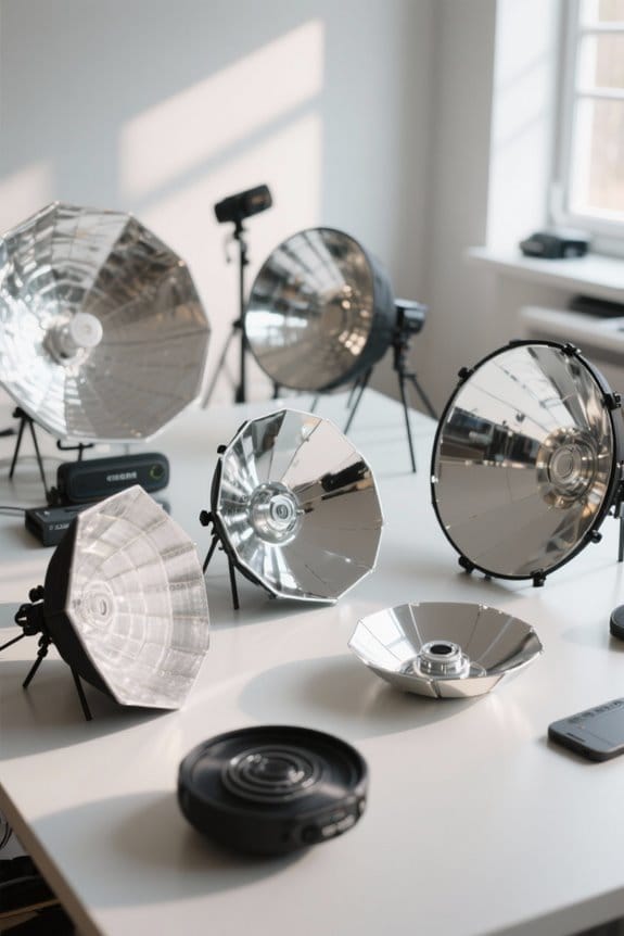 reflector size and material