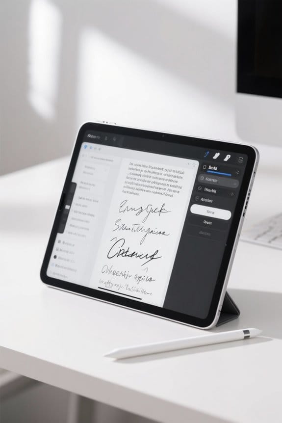 robust handwriting formatting features